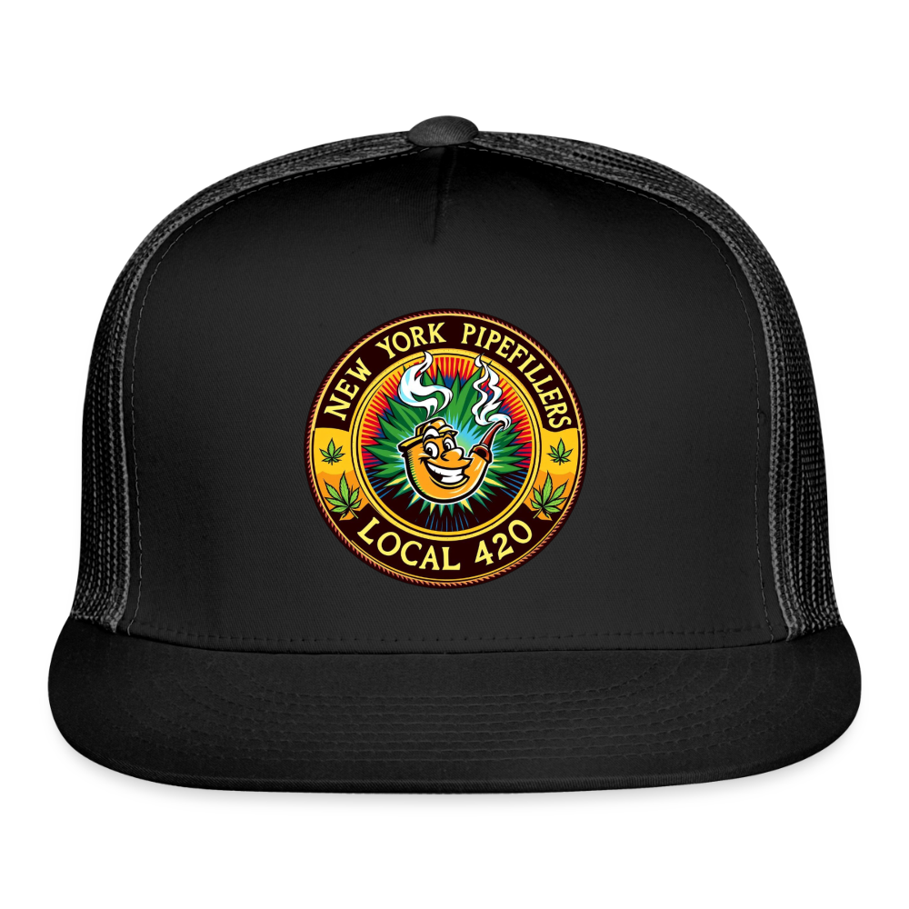 NEW YORK PIPEFILLERS LOCAL 420 Trucker Hat - black/black