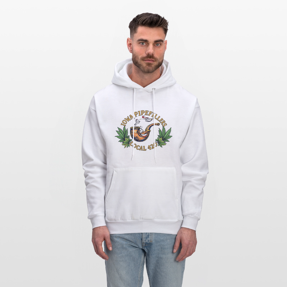IOWA PIPEFILLERS LOCAL 420 Men's Hoodie - white