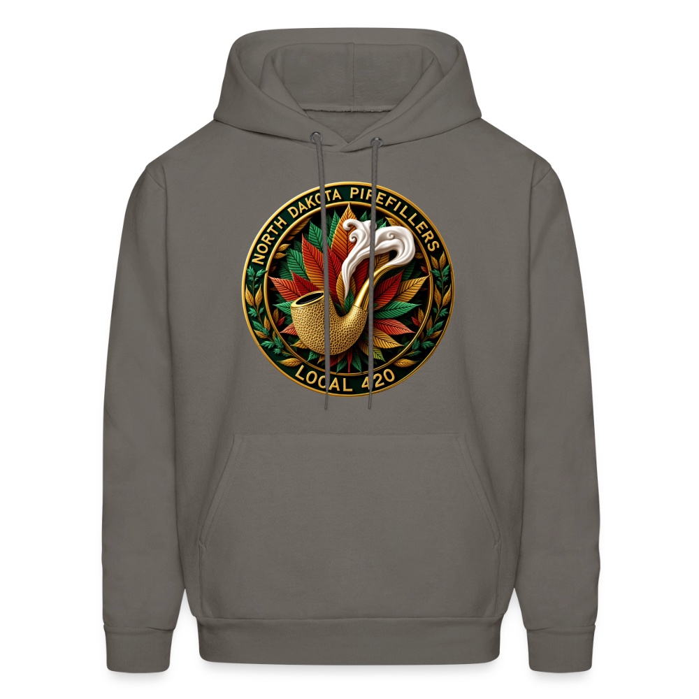 NORTH DAKOTA PIPEFILLERS LOCAL 420 Men's Hoodie - asphalt gray
