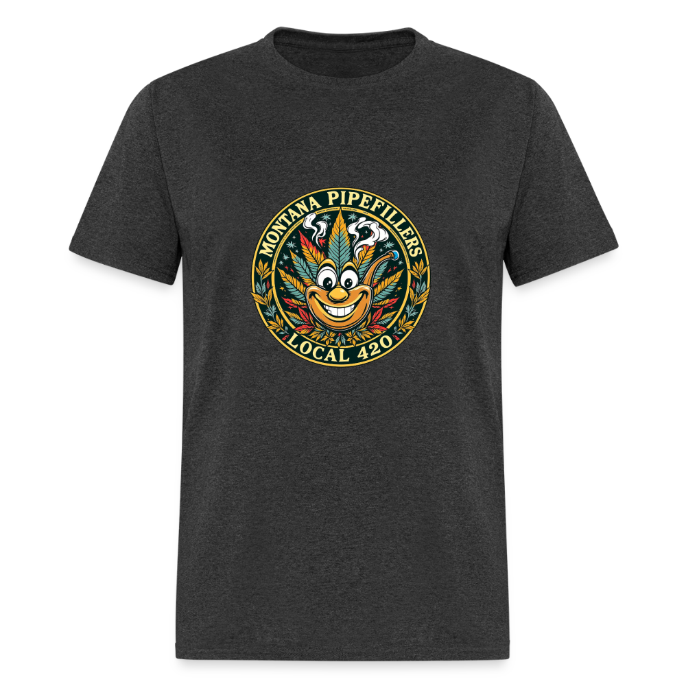 MONTANA PIPEFILLERS LOCAL 420 Men's T-Shirt - heather black