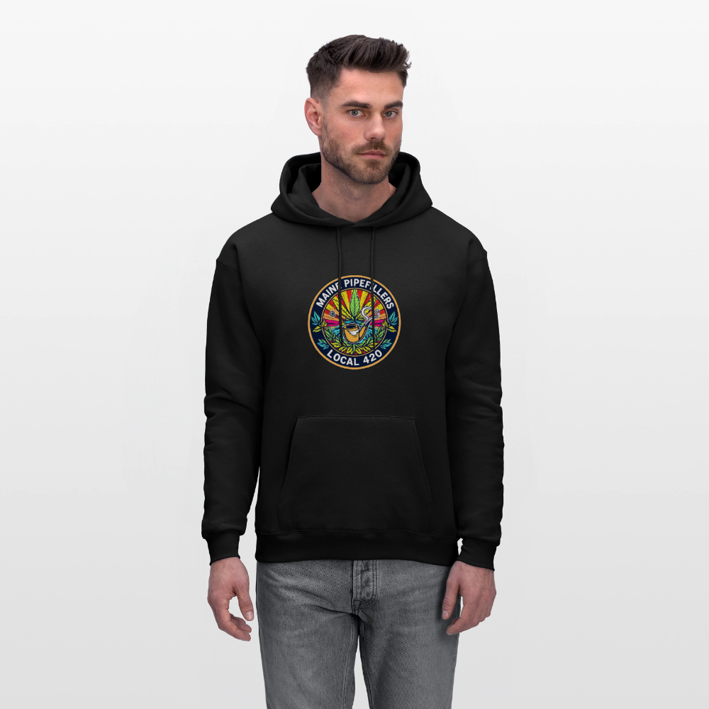 MAINE PIPEFILLERS LOCAL 420 2 EMBLEM Men's Hoodie - black