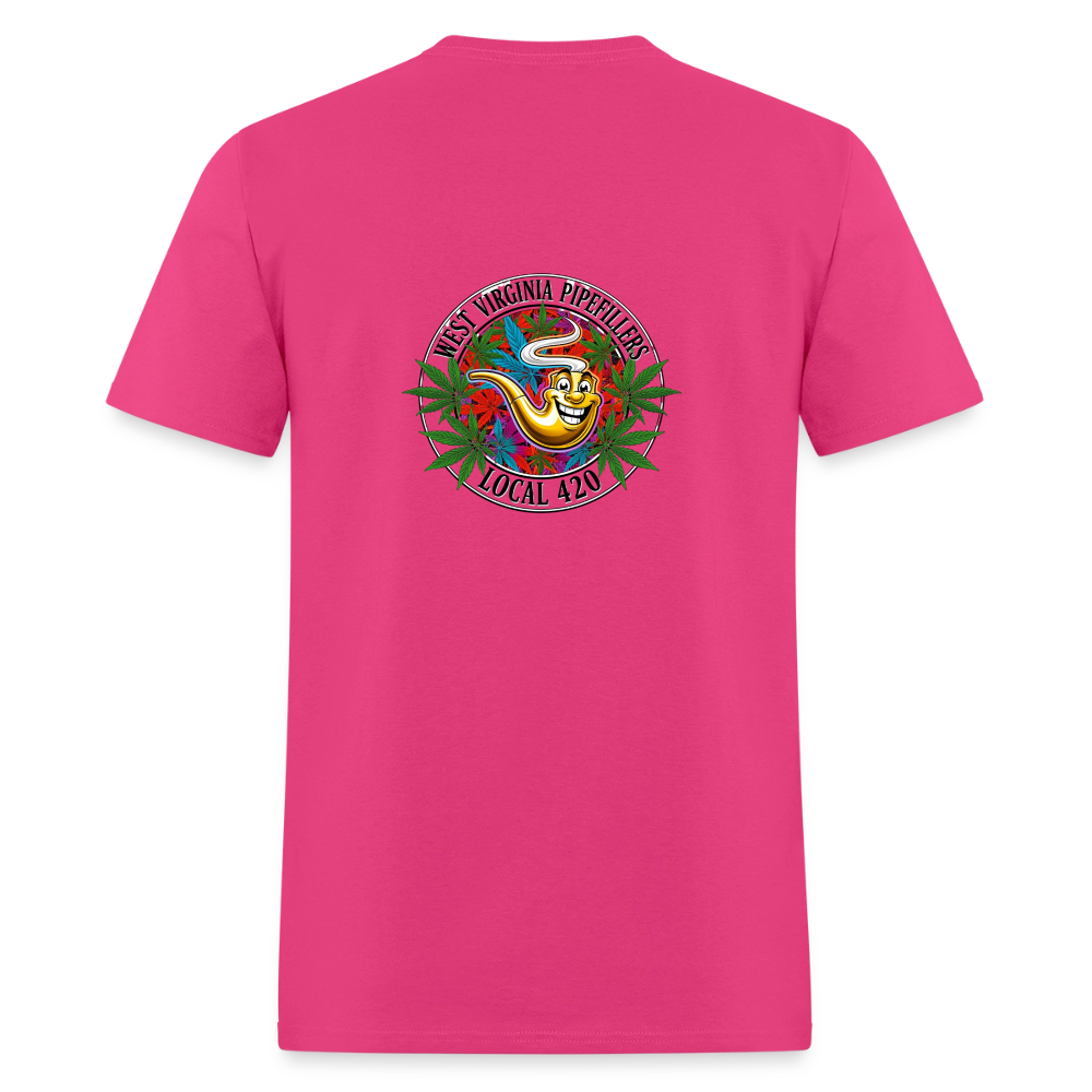 WEST VIRGINIA PIPEFILLERS LOCAL 420 F/B DESIGN Men's T-Shirt - fuchsia