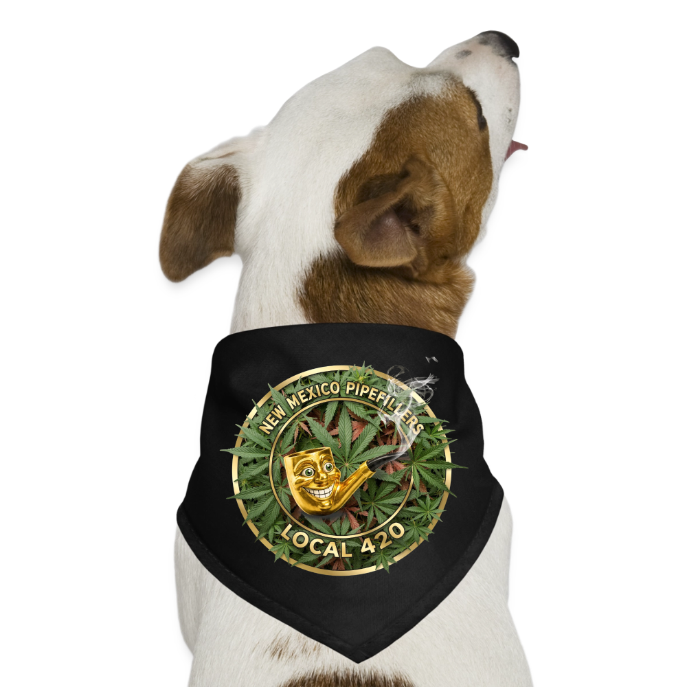 NEW MEXICO PIPEFILLERS LOCAL 420 Union Dog Bandana - black