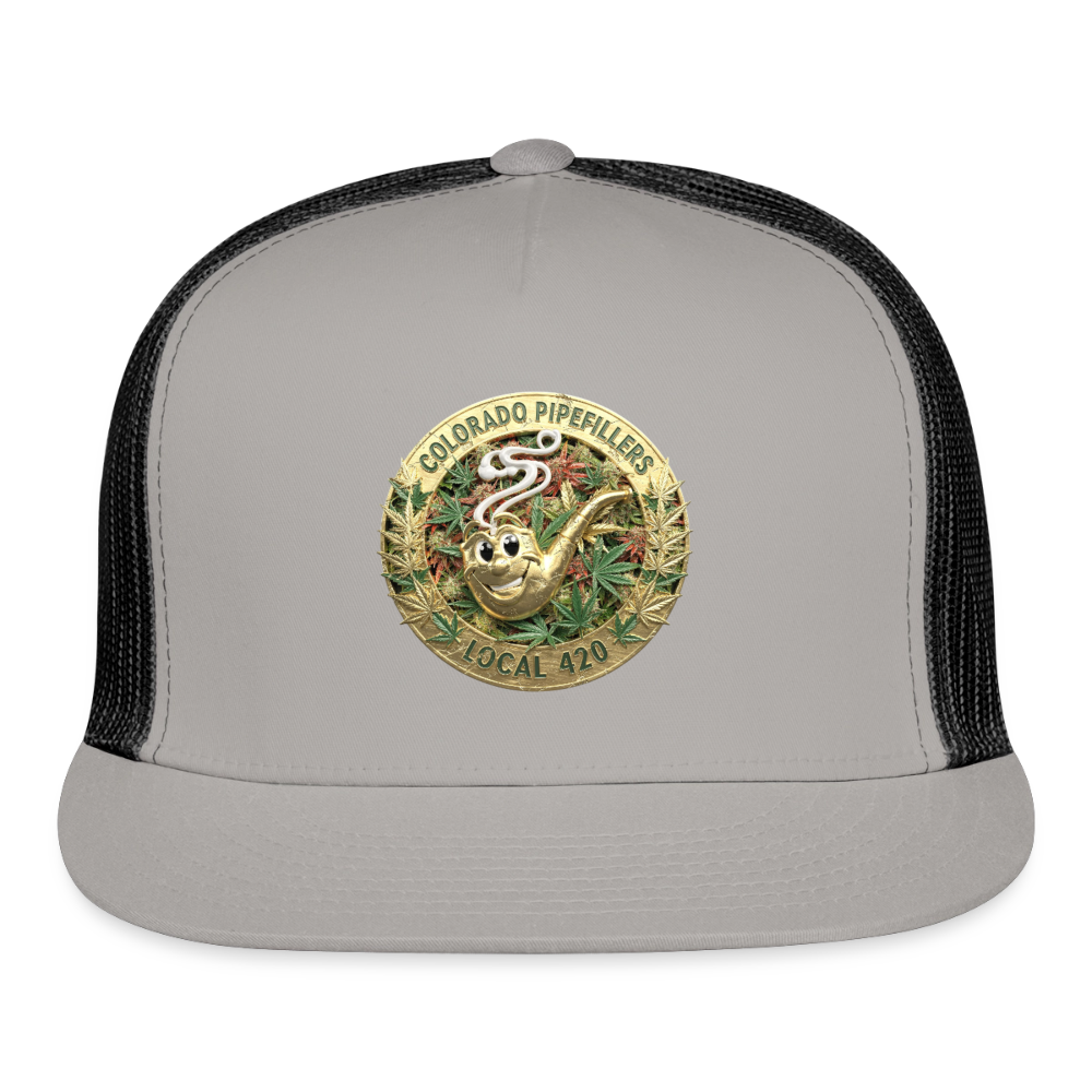 COLORADO PIPEFILLERS LOCAL 420 Trucker Hat - gray/black