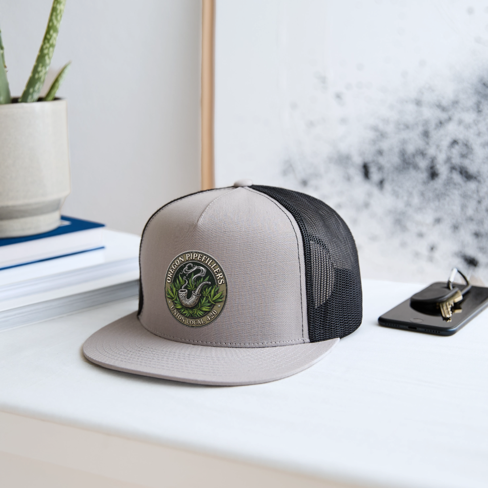 OREGON PIPEFILLERS UNION LOCAL 420 Trucker Hat - gray/black