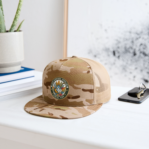 "NEW HEMPSHIRE" PIPEFILLERS LOCAL 420 CAMO Trucker Cap - MultiCam\tan