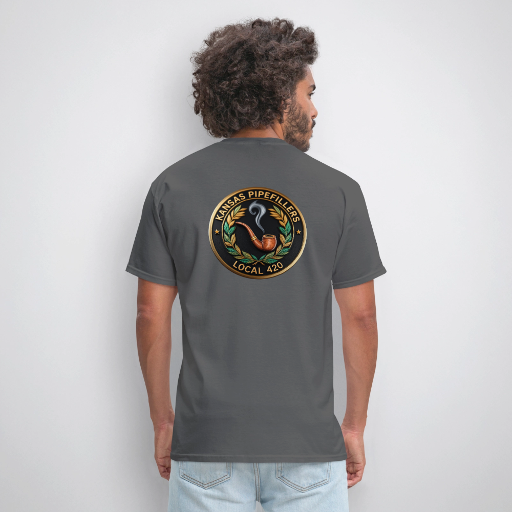 KANSAS PIPEFILLERS LOCAL 420 Men's T-Shirt - charcoal