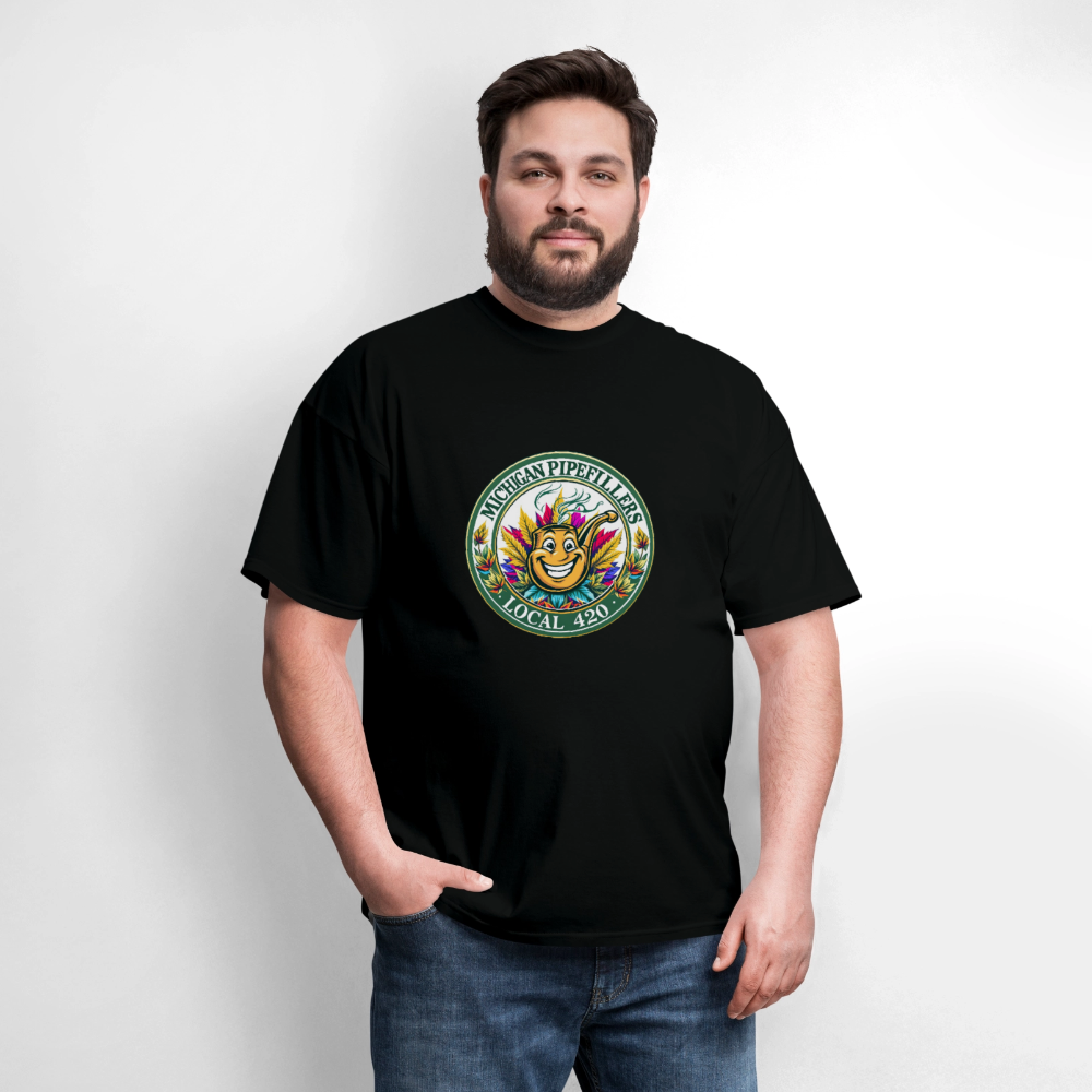 MICHIGAN PIPEFILLERS LOCAL 420 Men's T-Shirt - black