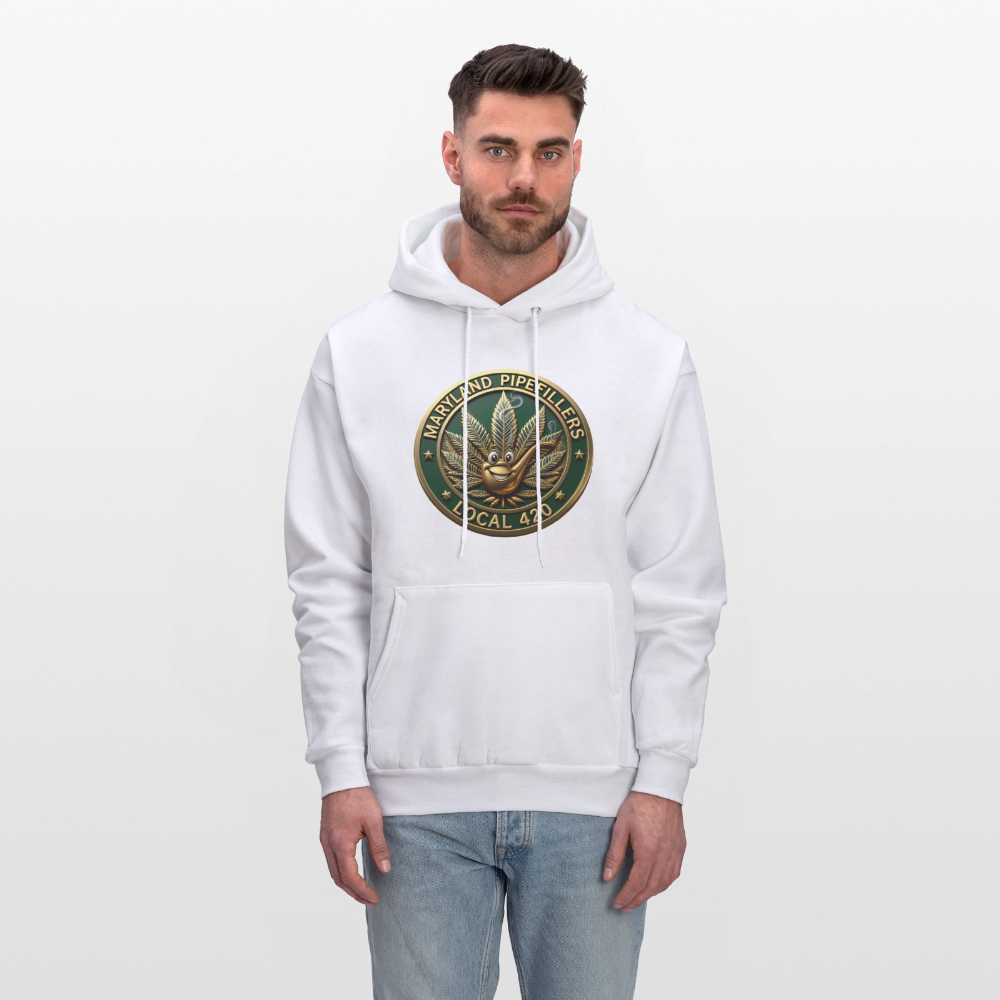MARYLAND PIPEFILLERS LOCAL 420 Men's Hoodie - white