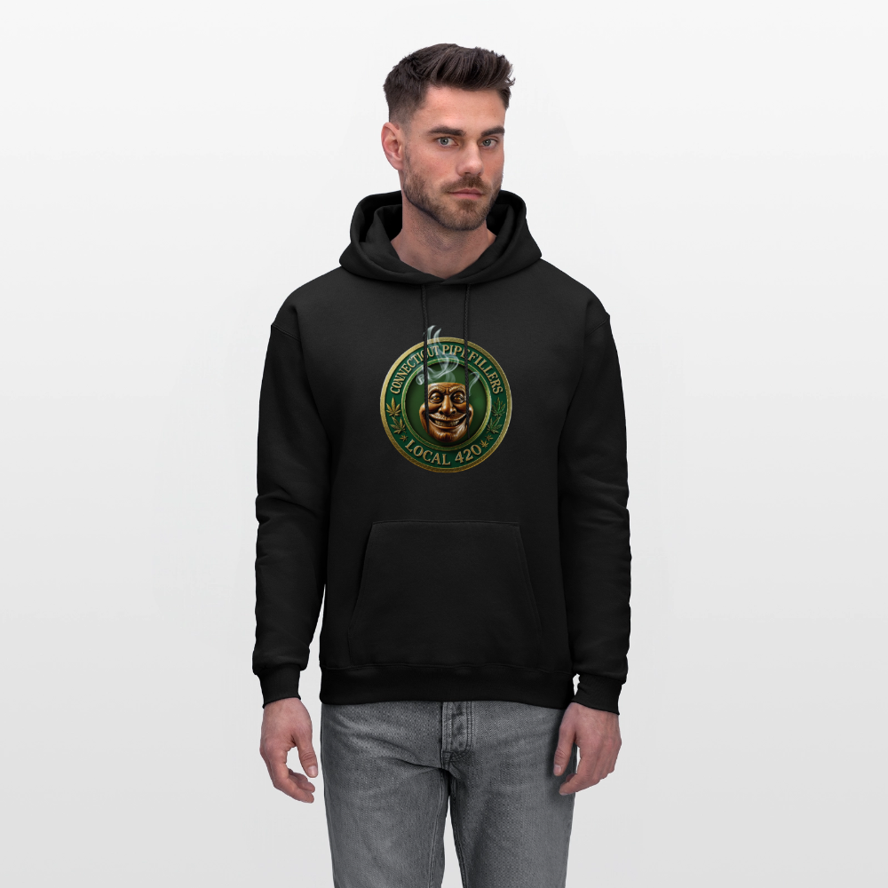 CONNECTICUT PIPEFILLERS LOCAL 420 F/B DESIGN Men's  Hoodie - black