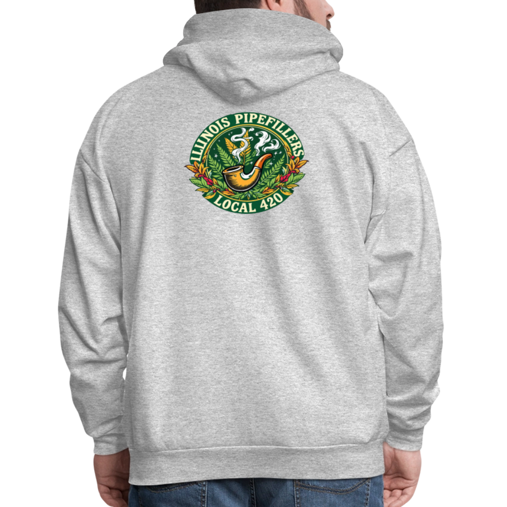 ILLINOIS PIPEFILLERS LOCAL 420 F/B DESIGN Men's Hoodie - heather gray
