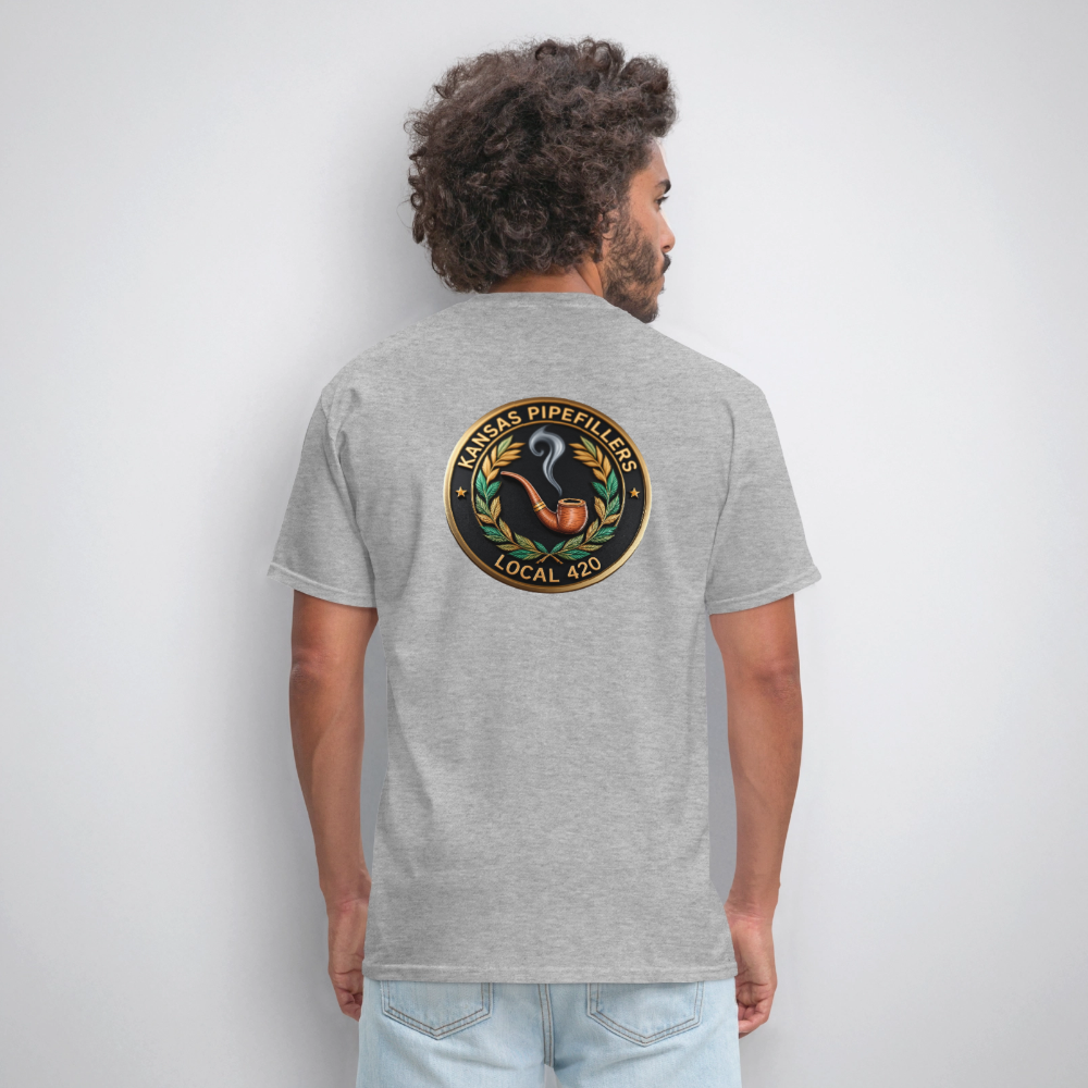 KANSAS PIPEFILLERS LOCAL 420 Men's T-Shirt - heather gray
