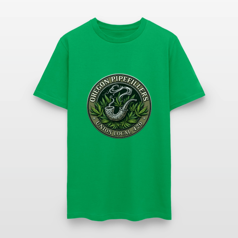OREGON PIPEFILLERS UNION LOCAL 420 Men's T-Shirt - bright green