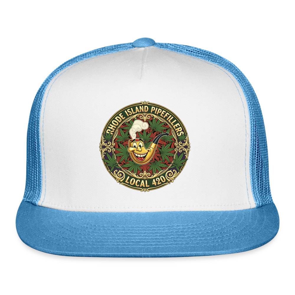 TEXAS PIPEFILLERS LOCAL 420 Trucker Hat - white/blue