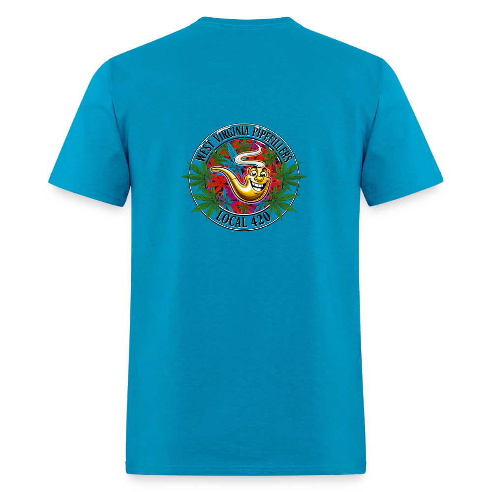 WEST VIRGINIA PIPEFILLERS LOCAL 420 F/B DESIGN Men's T-Shirt - turquoise