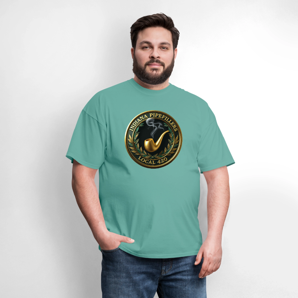 INDIANA PIPEFILLERS LOCAL 420 Men's T-Shirt - aquatic