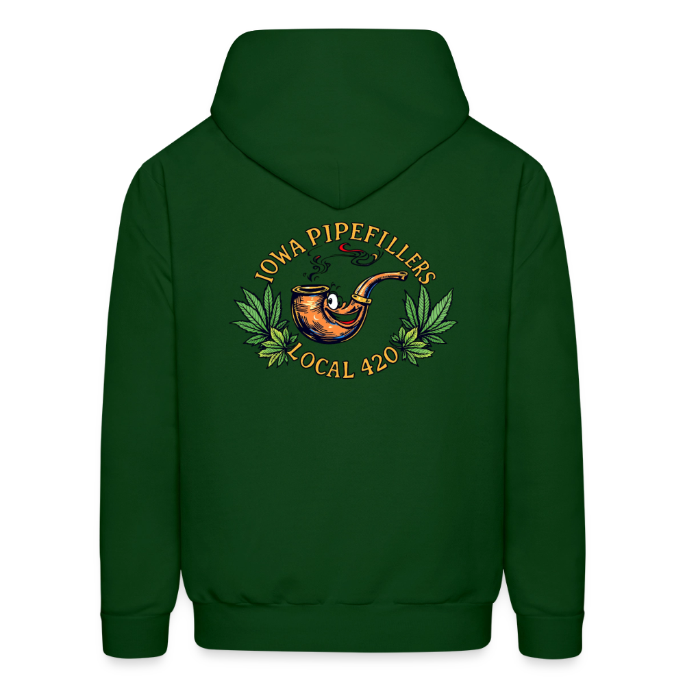 IOWA PIPEFILLERS LOCAL 420 F/B DESIGN Men's Hoodie - forest green