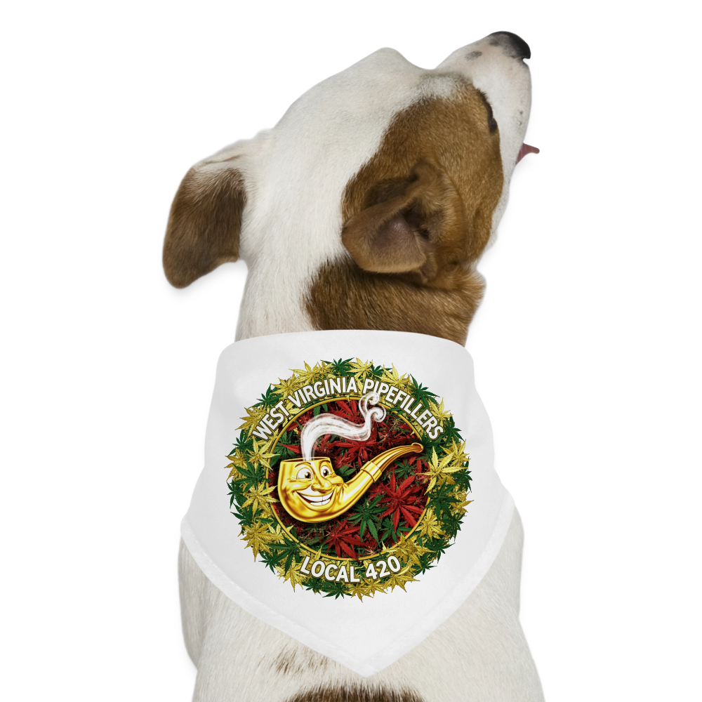 WEST VIRGINIA PIPIEFILLERS LOCAL 420 Union Dog Bandana - white