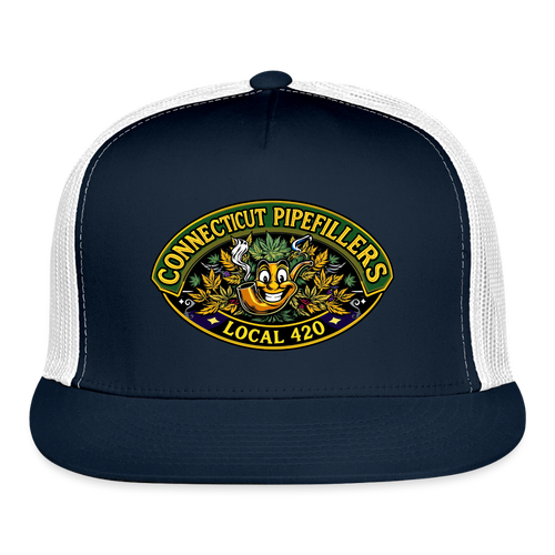 CONNECTICUT PIPEFILLERD LOCAL 420 Trucker Hat - navy/white