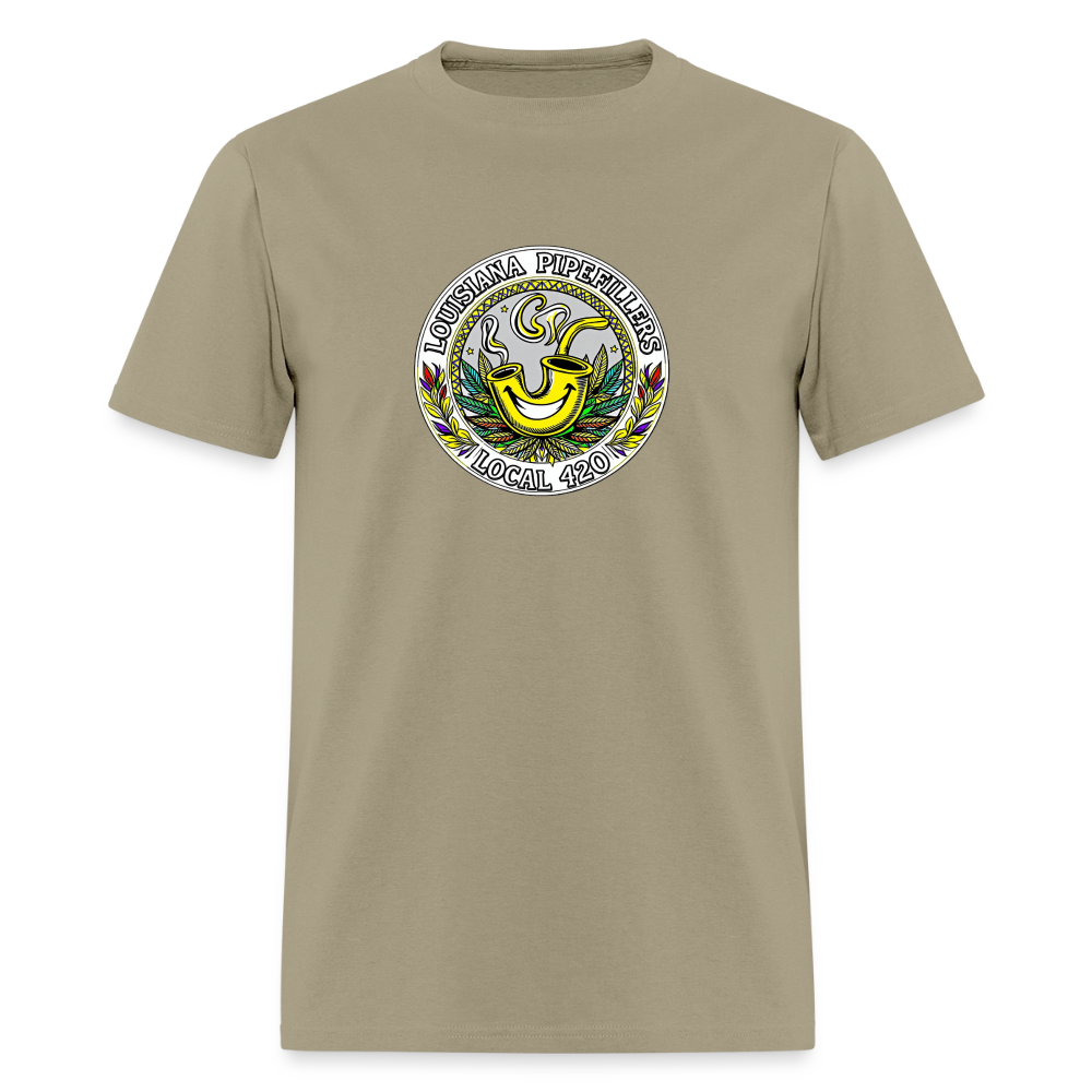 LOUISIANA PIPEFILLERS LOCAL 420 Men's T-Shirt - khaki