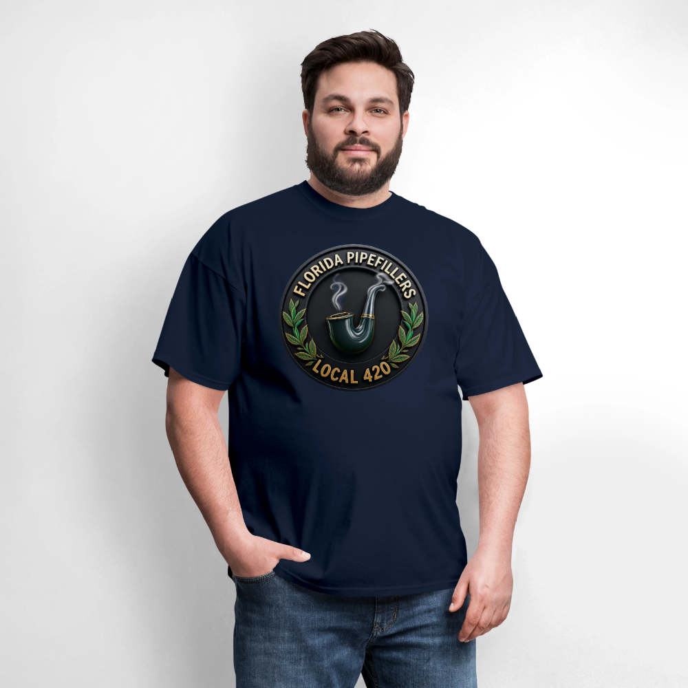 FLORIDA PIPEFILLERS LOCAL 420 F/B DESIGN Men's T-Shirt - navy