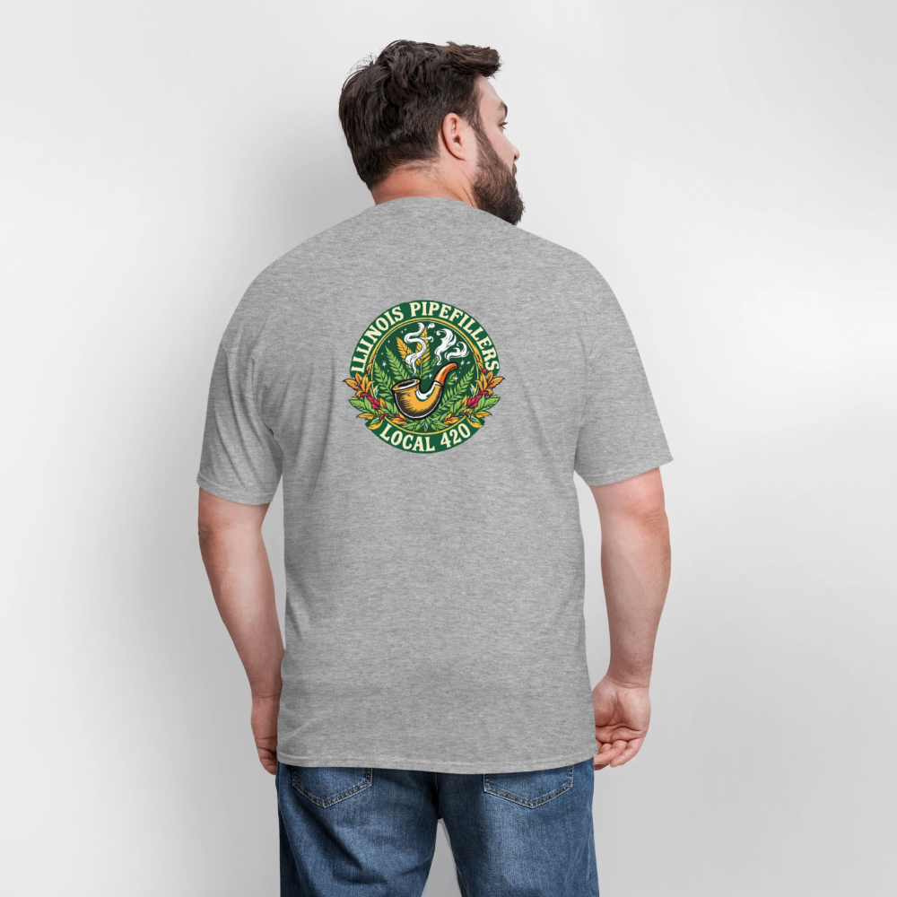 ILLINOIS PIPEFILLERS LOCAL 420 F/B DESIGN Men's T-Shirt - heather gray