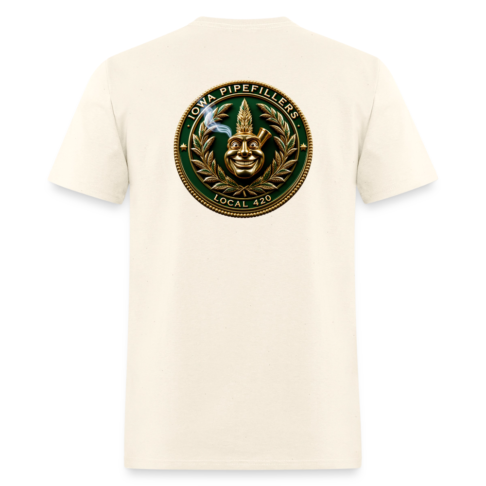 IOWA PIPEFILLERS LOCAL 420 F/B DESIGN Men's T-Shirt - sweet cream heather