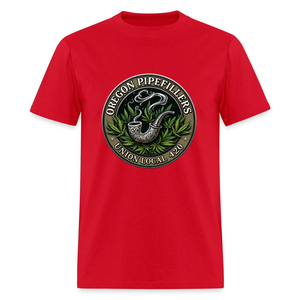 OREGON PIPEFILLERS UNION LOCAL 420 Men's T-Shirt - red