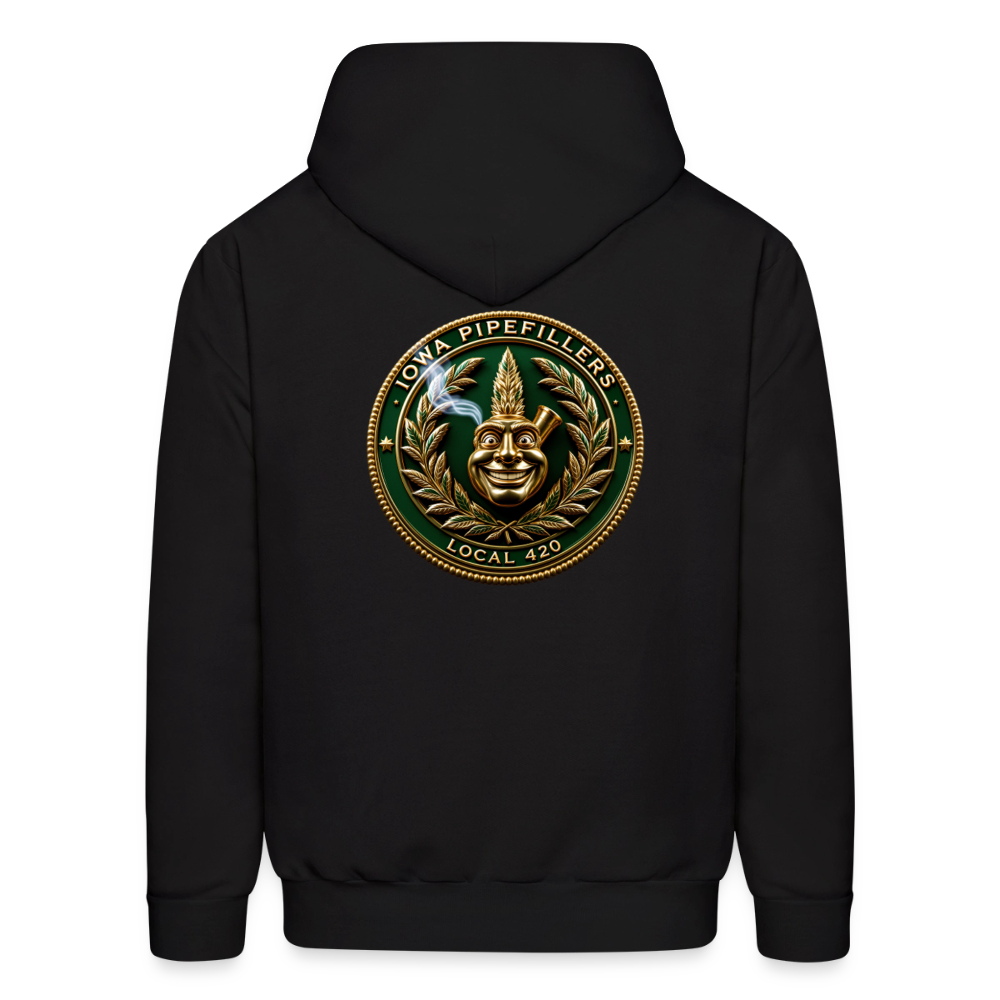 IOWA PIPEFILLERS LOCAL 420 F/B DESIGN Men's Hoodie - black