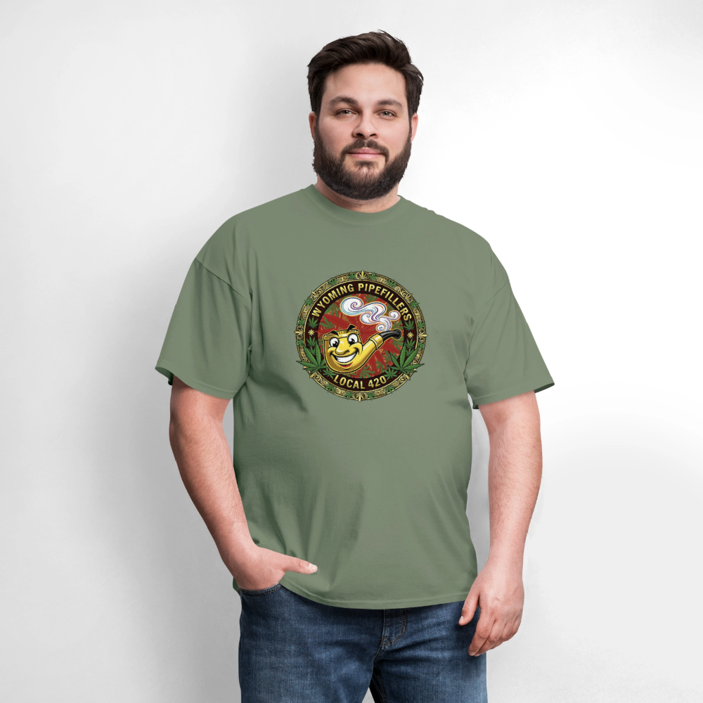WYOMING PIPEFILLERS LOCAL 420 Men's T-Shirt - military green