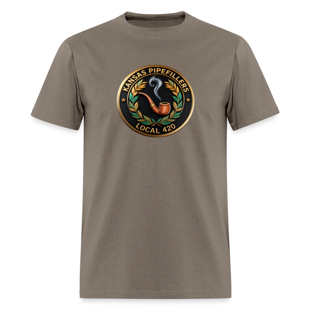 KANSAS PIPEFILLERS LOCAL 420 Men's T-Shirt - safari