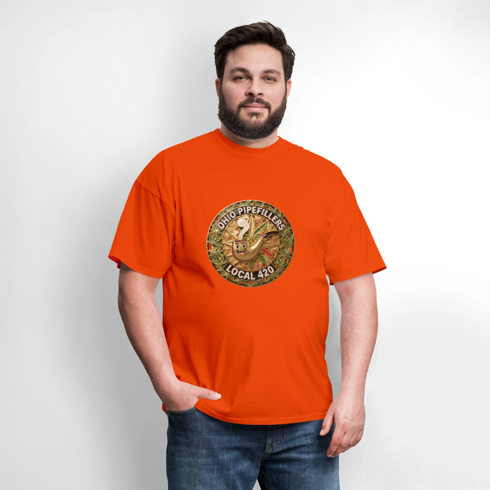OHIO PIPEFILLERS LOCAL 420  Men's T-Shirt - orange