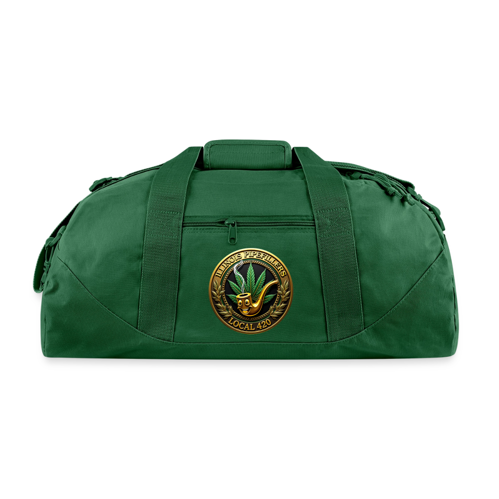 IOWA PIPEFILLERS LOCAL 420 TWO DESIGNS  Duffel Bag - forest green