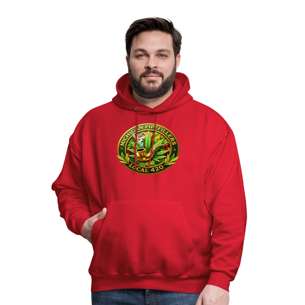 MICHIGAN PIPEFILLERS LOCAL 420 F/B DESIGN Men's Hoodie - red