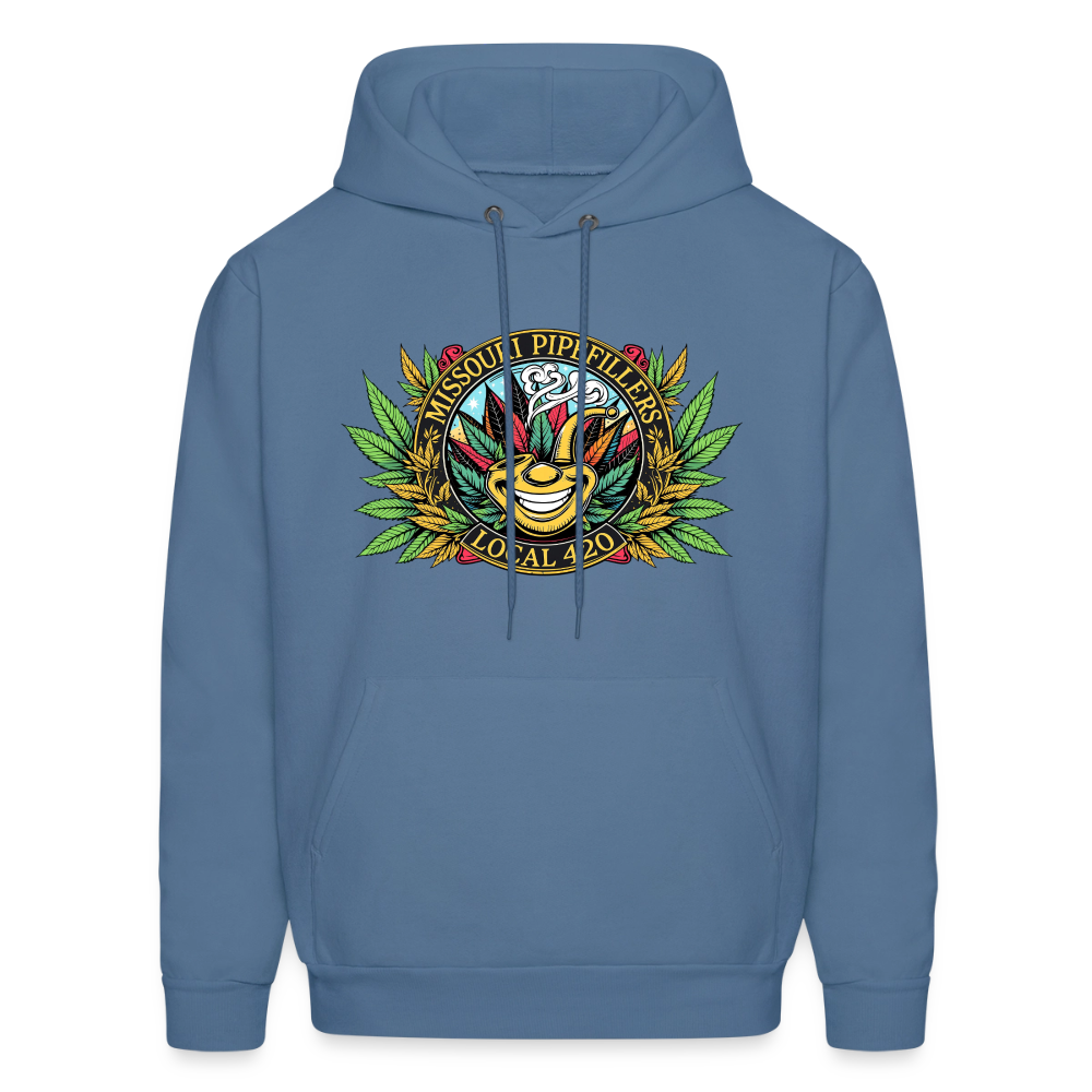 MISSOURI PIPEFILLERS LOCAL 420 Dog Bandana Men's Hoodie - denim blue