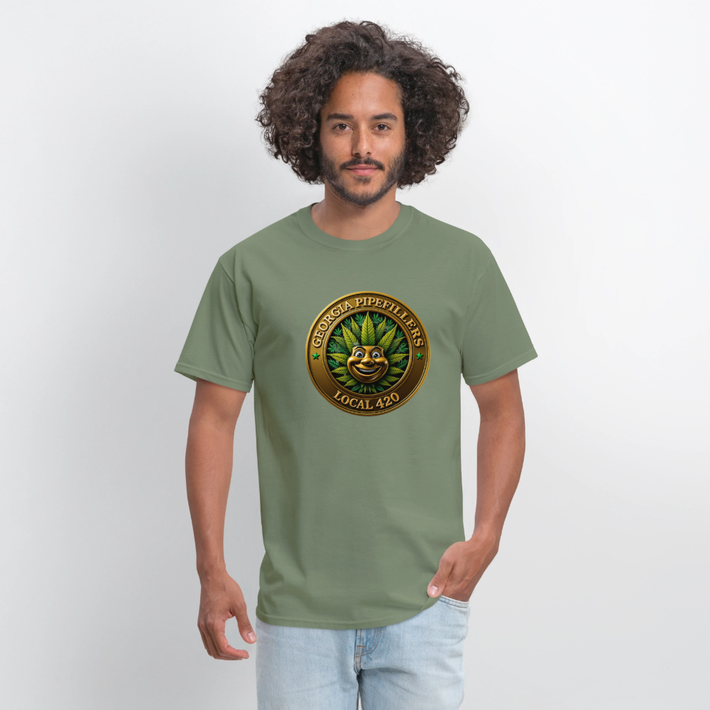 GEORGIA PIPEFILLERS LOCAL 420 F/B DESIGN  Men's T-Shirt - military green
