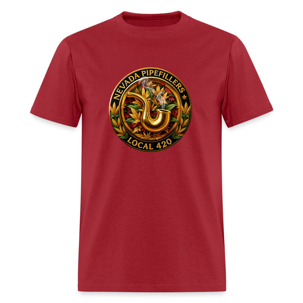 NEVADA PIPEFILLERS LOCAL 420 F/B DESIGN Men's T-Shirt - true red