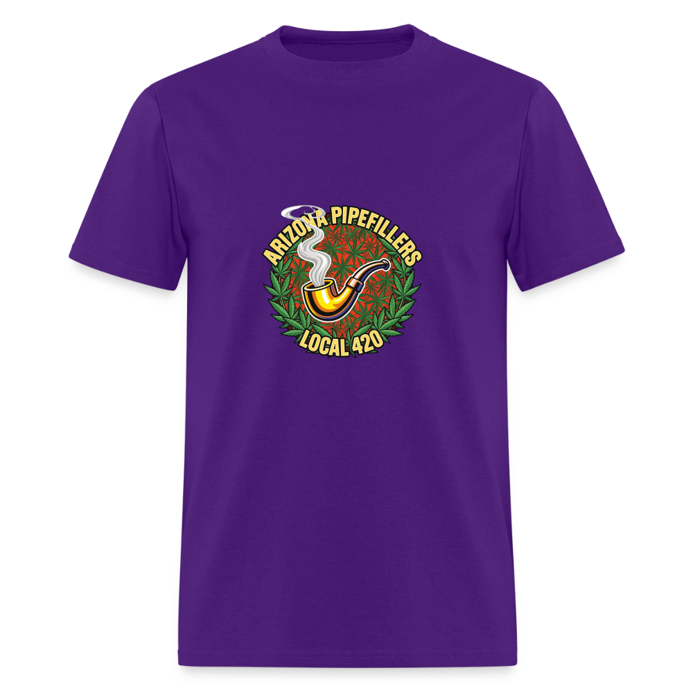 ARIZONA PIPEFILLERS LOCAL 420  F/B DESIGN Men's T-Shirt - purple