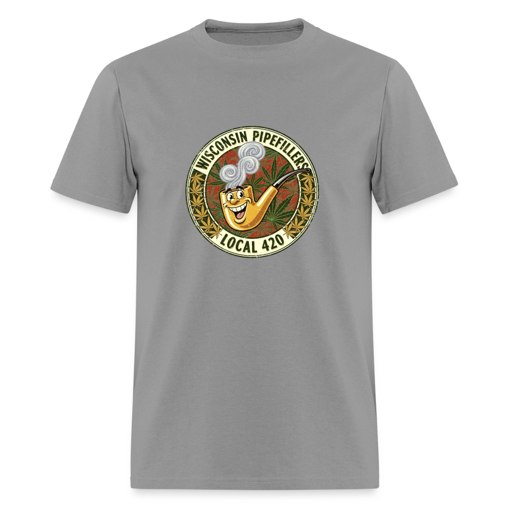 WISCONSIN PIPEFILLERS LOCL 420 F/B DESIGN Men's T-Shirt - rock