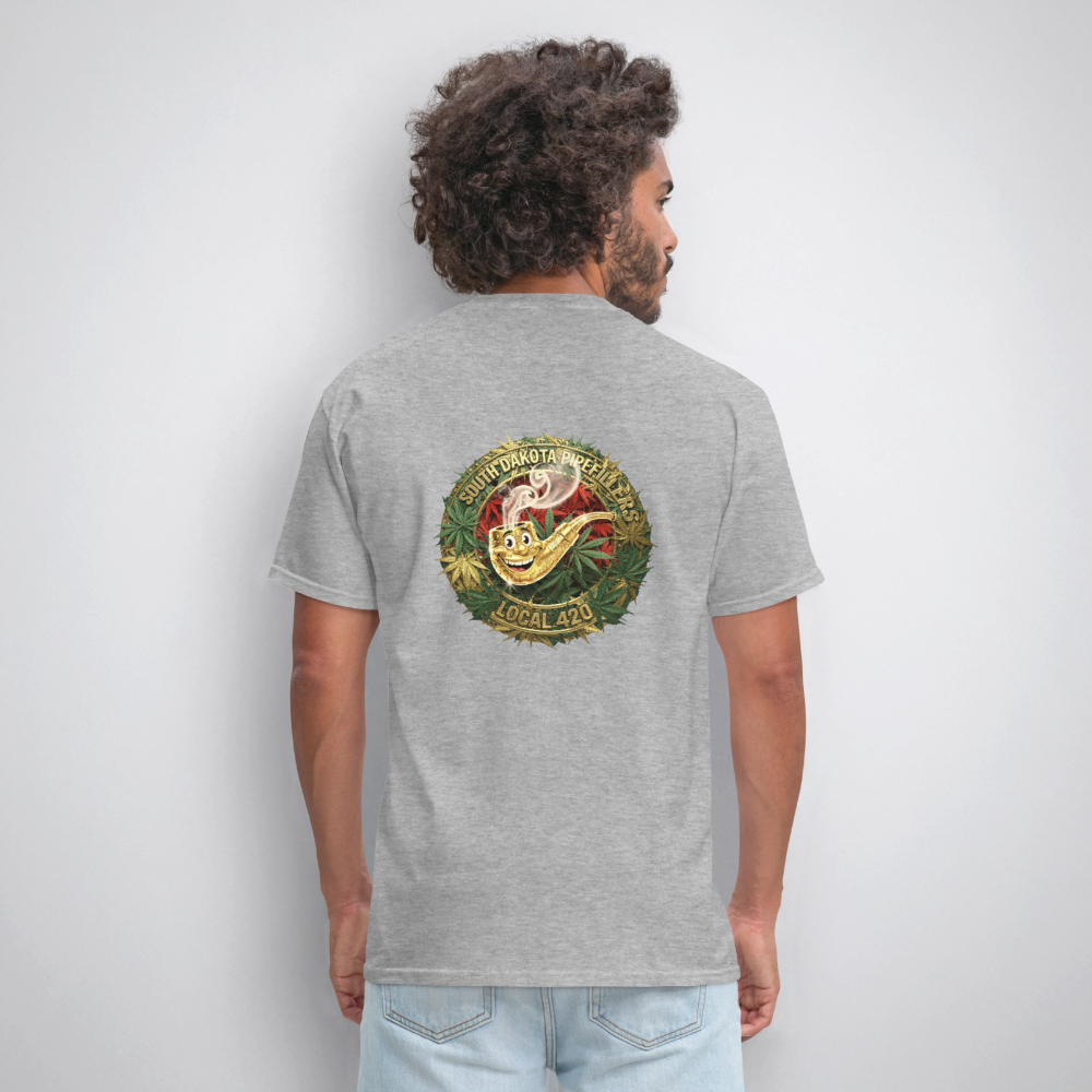 SOUTH DAKOTA PIPEFILLERS LOCAL 420  F/B DESIGN Men's T-Shirt - heather gray