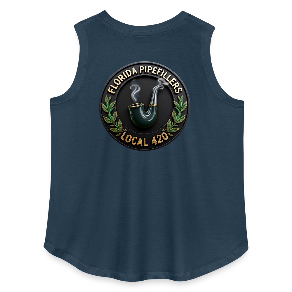 FLORIDA PIPEFILLERS LOCAL 420 F/B DESIGN Women's Curvy Relaxed Tank Top - denim