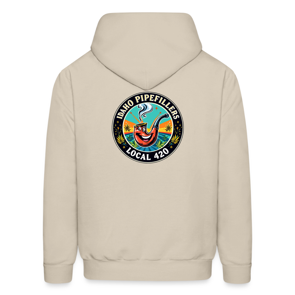 IDAHO PIPEFILLERS LOCAL 420 F/B DESIGN Men's Hoodie - Sand