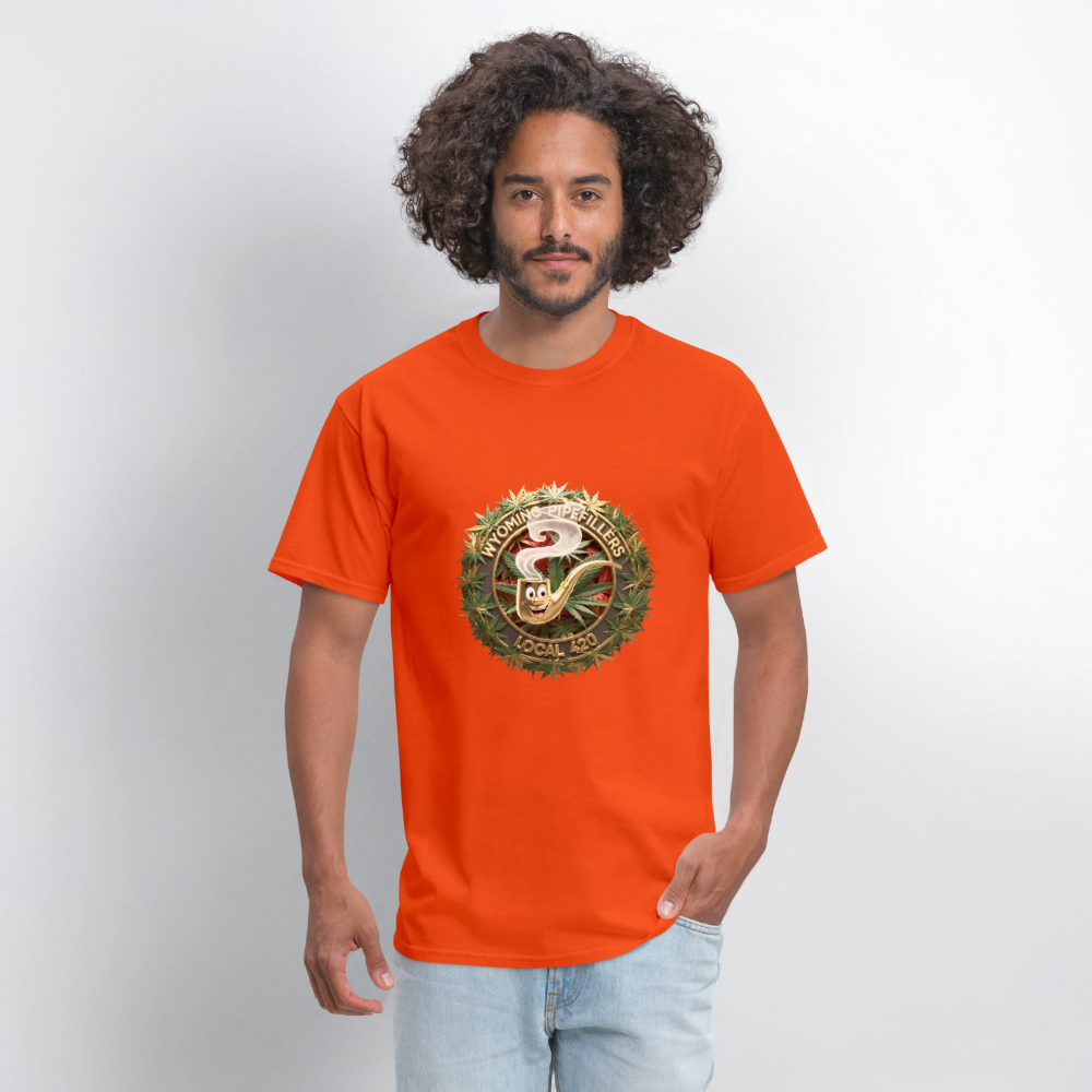 WYOMING PIPEFILLERS LOCAL 420 Men's T-Shirt - orange