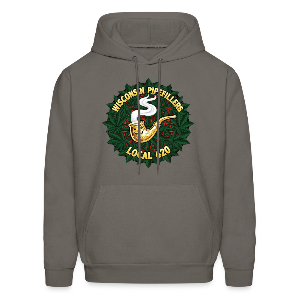 WISCONSIN PIPEFILLERS LOCAL 420 Men's Hoodie - asphalt gray