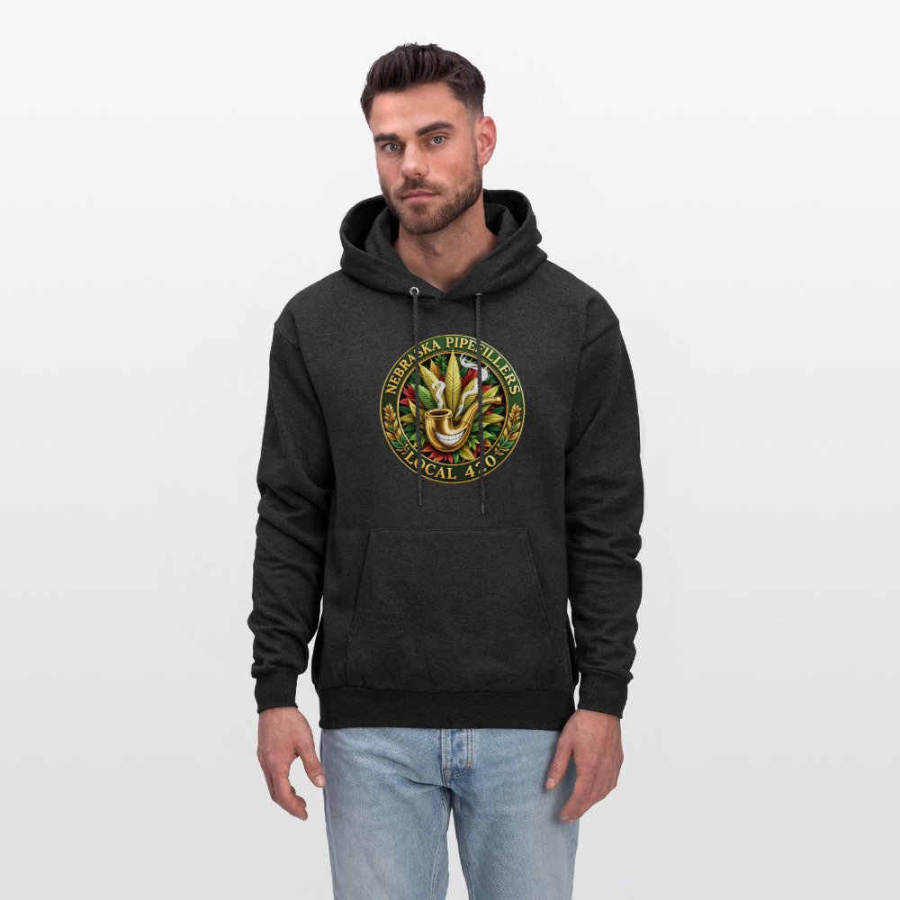 NEBRASKA PIPEFILLERS LOCAL 420 Men's Hoodie - charcoal grey