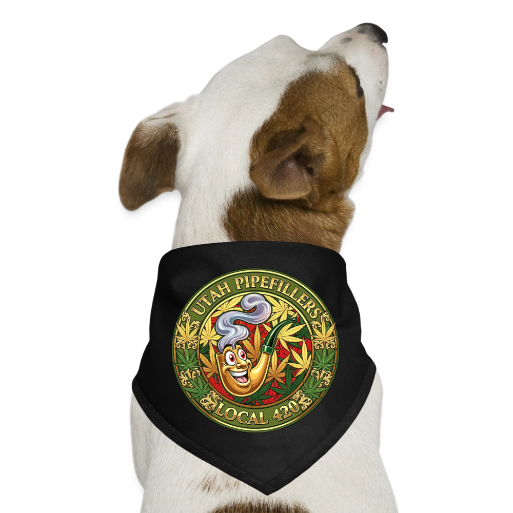 UTAH PIPEFILLERS LOCAL 420 Union Dog Bandana - black