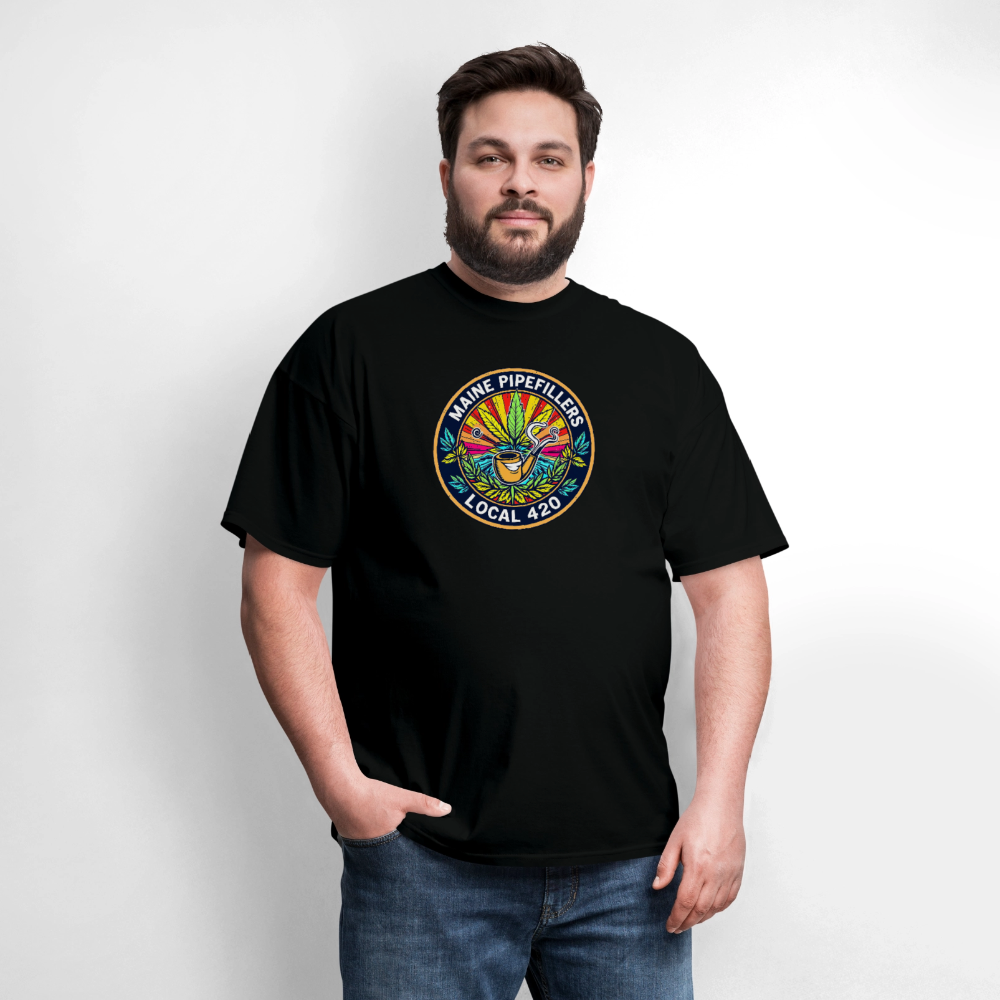MAINE PIPEFILLERS LOCAL 420 Men's T-Shirt - black