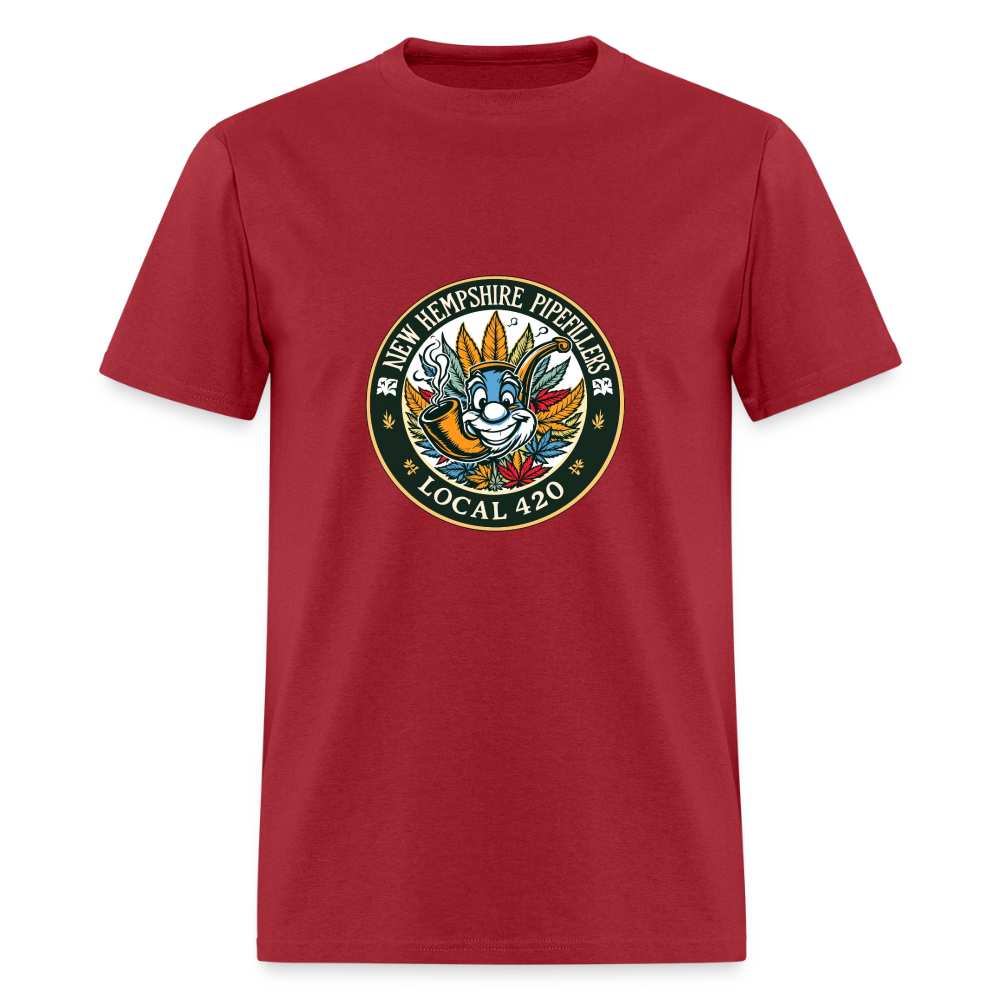 NEW HEMPSHIRE PIPEFILLERS LOCAL 420 Men's T-Shirt - true red