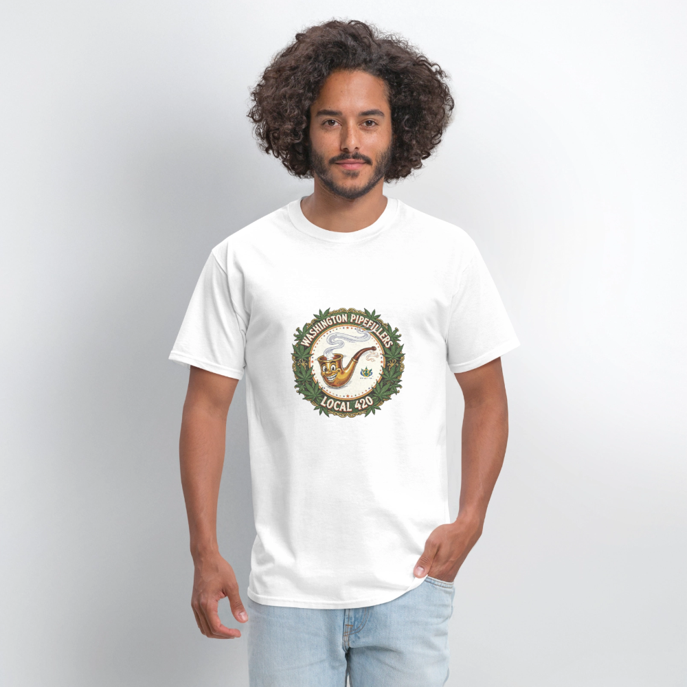 WASHINGTON PIPEFILLERS LOCAL 420 Men's T-Shirt - white