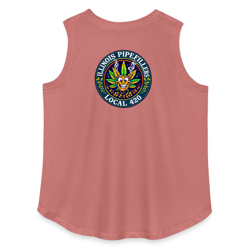 ILLINOIS PIPEFILLERS LOCAL 420 F/B DESIGN Women's Curvy Relaxed Tank Top - mauve